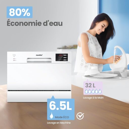COMFEE' TD602E-W | Lave-vaisselle Compact 6 Couverts – Image 5