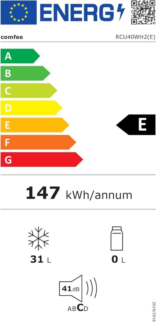 COMFEE' RCU40WH2(E) | Mini Congélateur 31L 4 Étoiles – Image 7