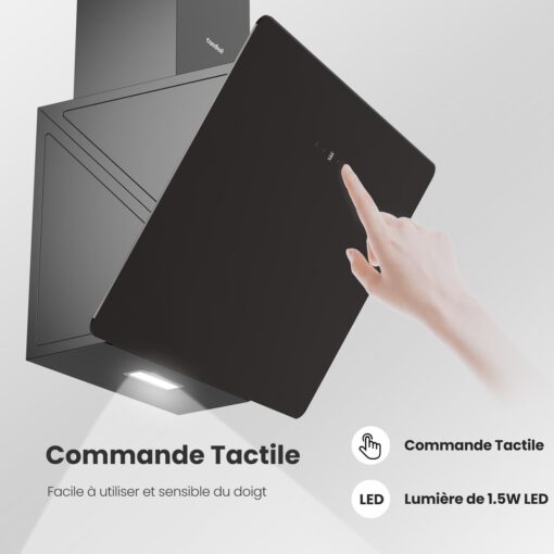 COMFEE' ANGJ64B-60 | Hotte Aspirante Inclinée 60cm en Verre – Image 6