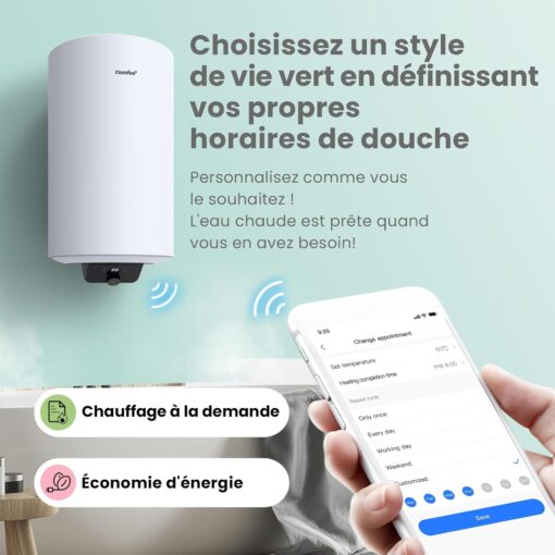 COMFEE' D80-15EFG | Chauffe-eau Électrique Connecté 80L – Image 3