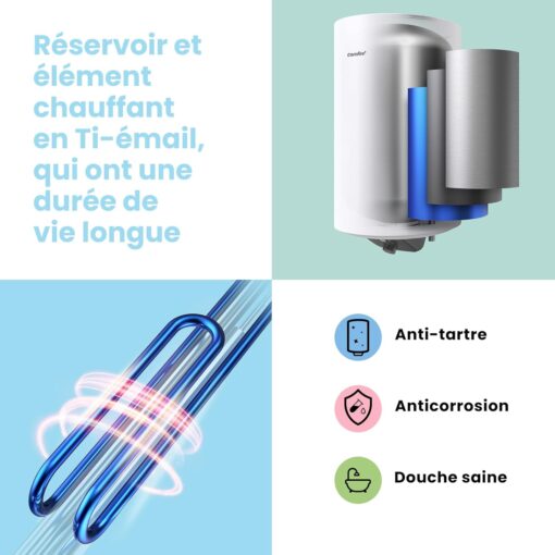 COMFEE' D80-15EFG | Chauffe-eau Électrique Connecté 80L – Image 6
