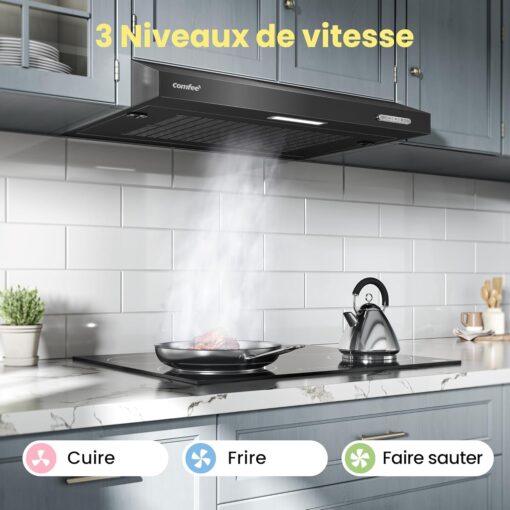 COMFEE' SLIF17B-60 | Hotte Aspirante 60cm LED Casquette – Image 2
